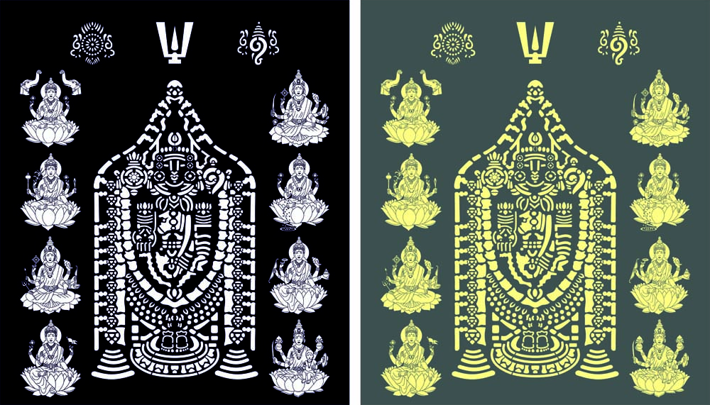 Venkateswara Golden Silhouette