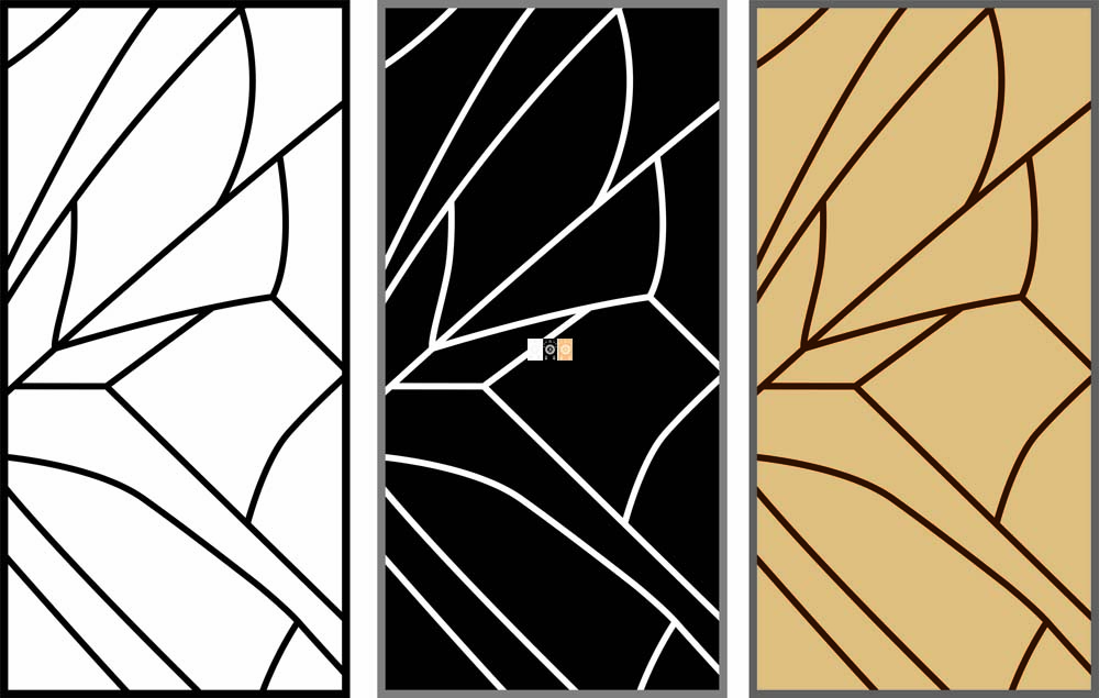 Abstract Line Art Panels